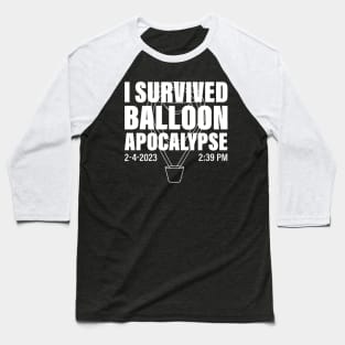 I Survived Balloon Apocalypse Funny Chinese Spy Surveillance Baseball T-Shirt